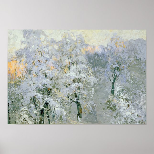 Póster Trees in Wintry Silver, 1910 (Frente)