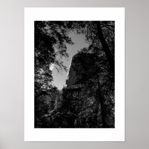 Póster Treeview Yosemite Fotografía en blanco y negro