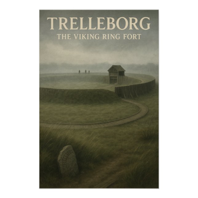 PÓSTER TRELLEBORG — EL FORTÍN VÍKINGO CIRCULAR (Anverso)