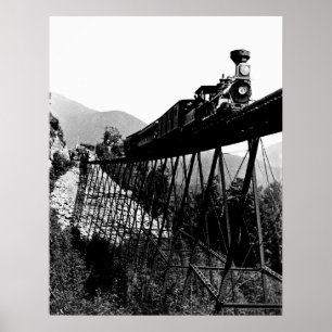 Póster Tren 1880 en la muesca de Crawford, NH