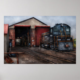 Póster Tren - Centro de Reparación de Strasburg