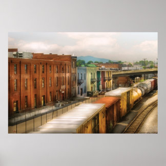 Póster Tren - Ciudad de tren
