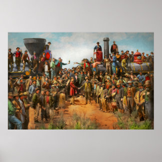 Póster Tren - Civil - La foto del champán 1869
