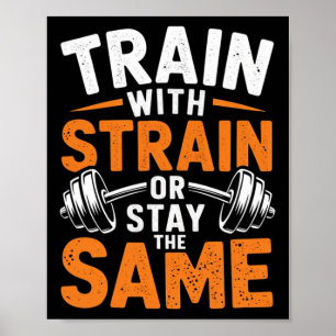 Póster Tren con tensión - Fitness Bodybuilding Weightlif