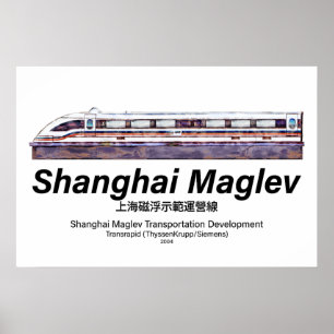 Póster Tren de alta velocidad Shanghai Maglev SMT Transra