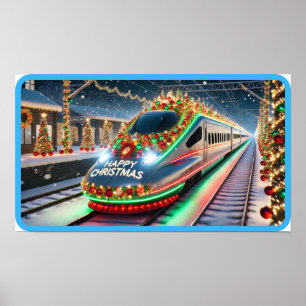 Póster Tren de bala para Navidades futuristas