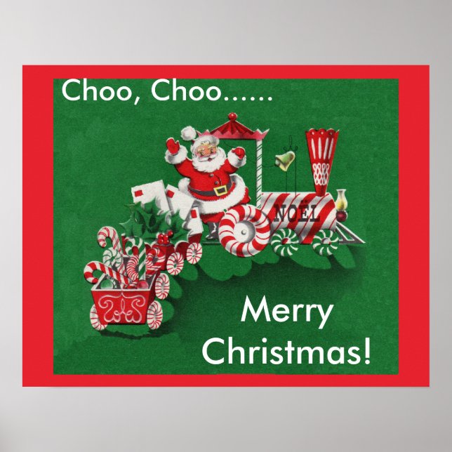 Póster Tren de Candy de Santa Claus (Frente)