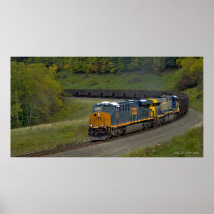 Póster Tren de Carbón de Otoño