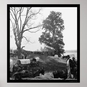 Póster Tren de carromatos 1864 de la campaña del desierto