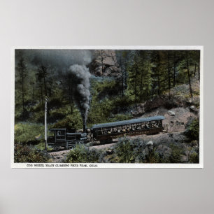 Póster Tren de cremallera subiendo