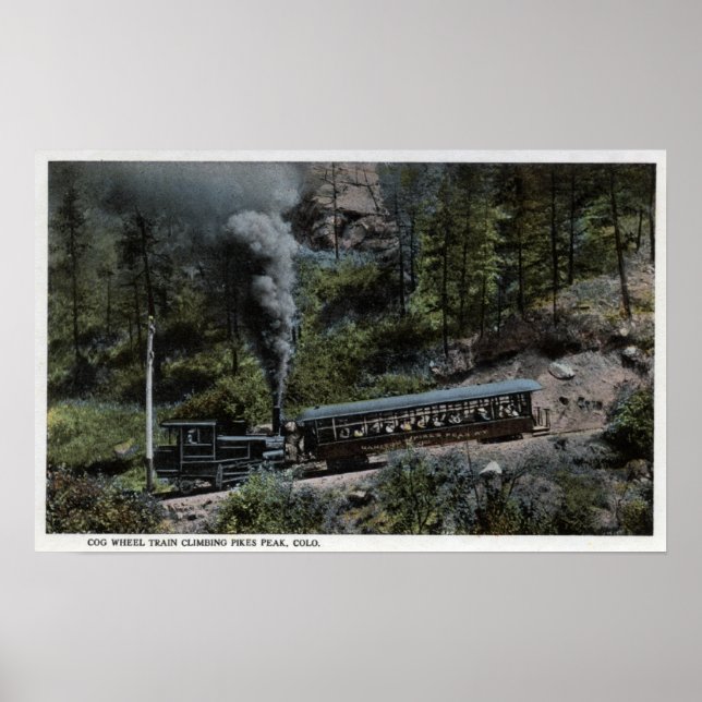 Póster Tren de cremallera subiendo (Frente)