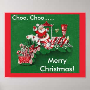 Póster Tren de Dulces del Santa Claus