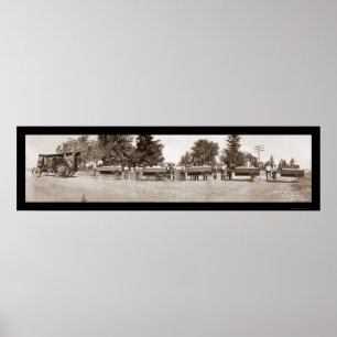 Póster Tren de Gravel Foto Iowa 1913