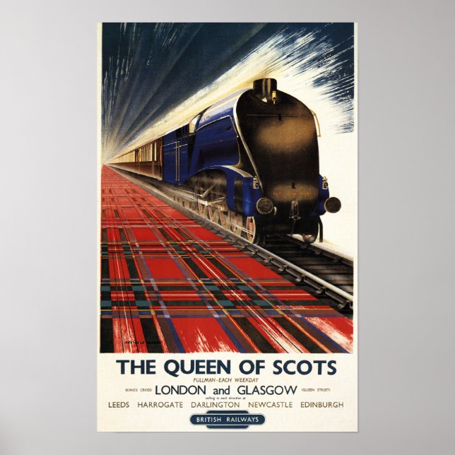 Póster Tren de la Reina de los Escoceses (Frente)