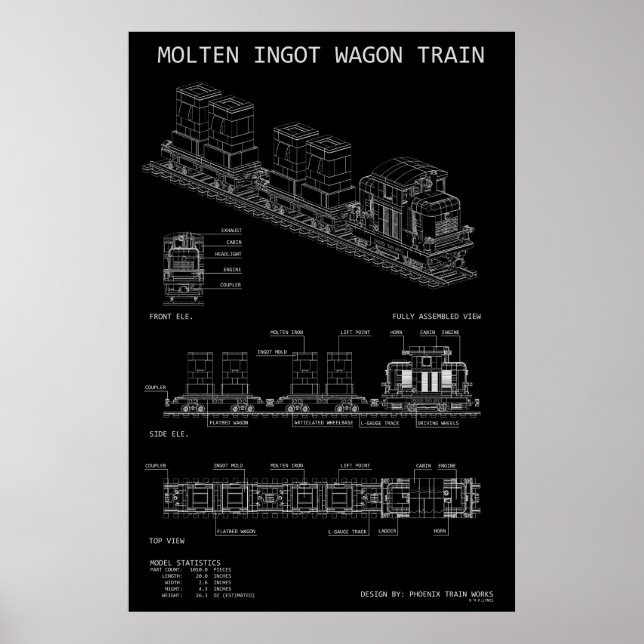 Póster Tren de lingotes fundidos de PTW "Plano" (Frente)