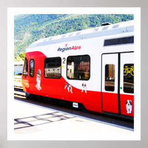 Póster Tren de los Alpes de la Región