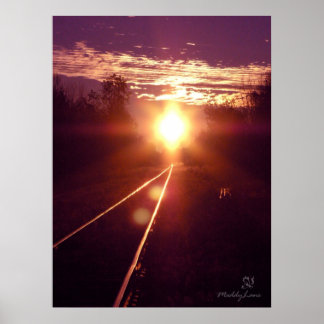 Póster Tren de los pensamientos Sunset by MiySpirit