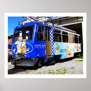 Póster Tren de marmotas en Suiza