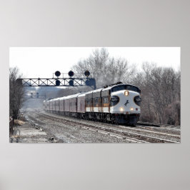 Póster Tren de Pasajeros Clásico Americano