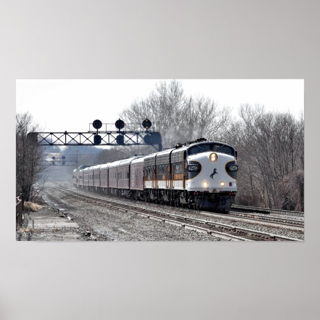 Póster Tren de Pasajeros Clásico Americano (Frente)