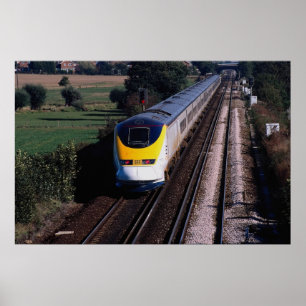 Póster Tren de pasajeros de Eurostar