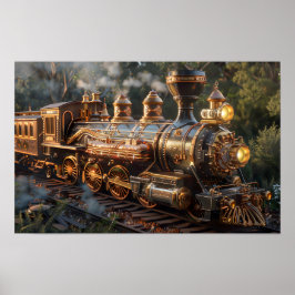 Póster Tren de Steampunk