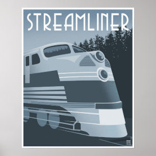 Póster Tren de Streamliner
