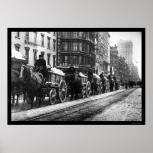 Póster Tren de vagón Nueva York 1908