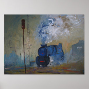 Póster tren de vapor