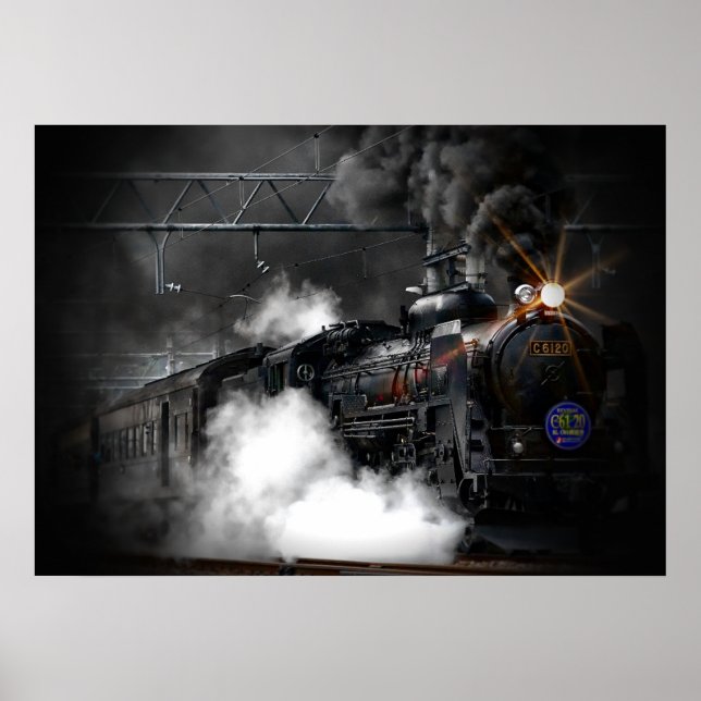 Póster tren de vapor (Frente)