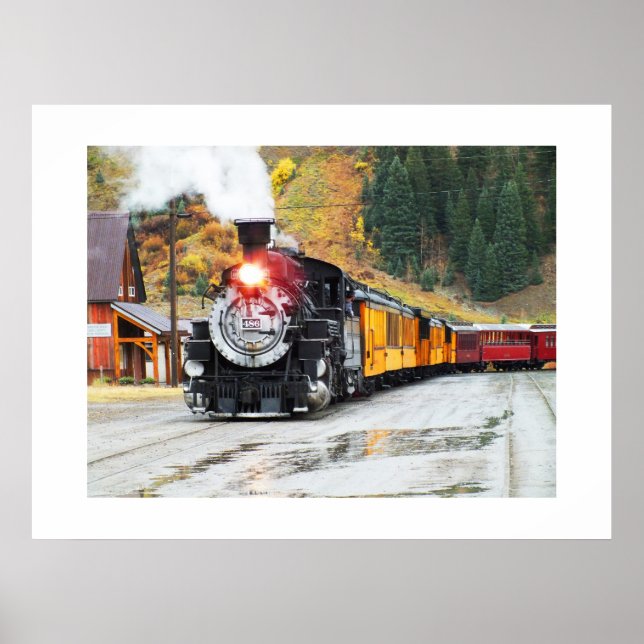 Póster Tren de vapor en Silverton (Frente)