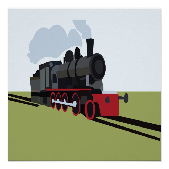 Póster Tren de Vapor Ferrocarril (Anverso)