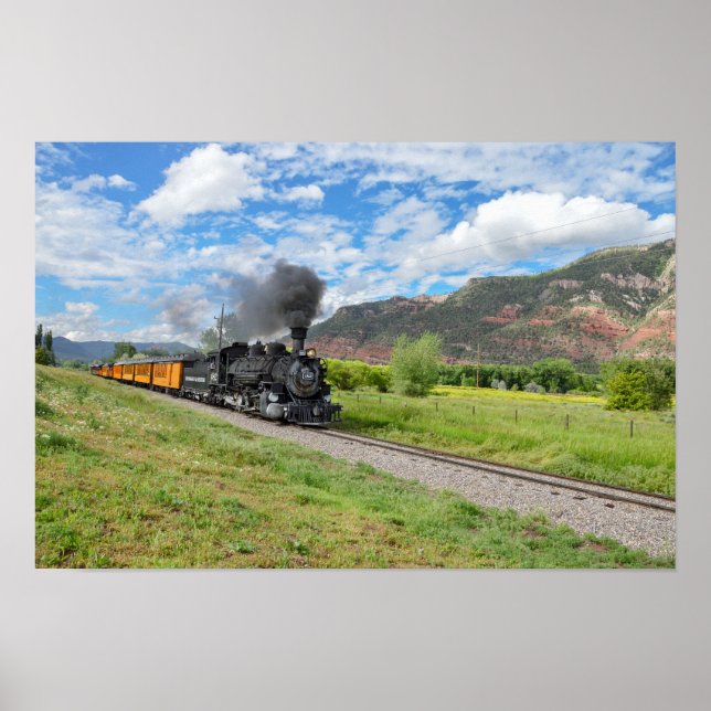 Póster Tren de vía estrecha Durango & Silverton (Frente)