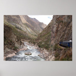 Póster Tren del carril del inca al poster de Machu Picchu