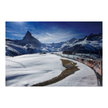 tren del ferrocarril de Gornergrat y Matterhorn en