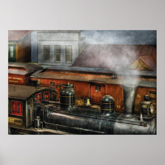 Póster Tren - El patio de trenes II (Frente)