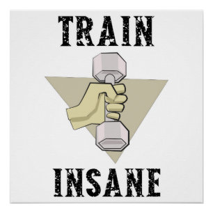 Póster Tren Insane Gym Fitness Tema