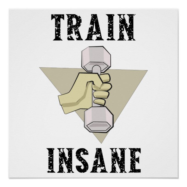 Póster Tren Insane Gym Fitness Tema (Anverso)