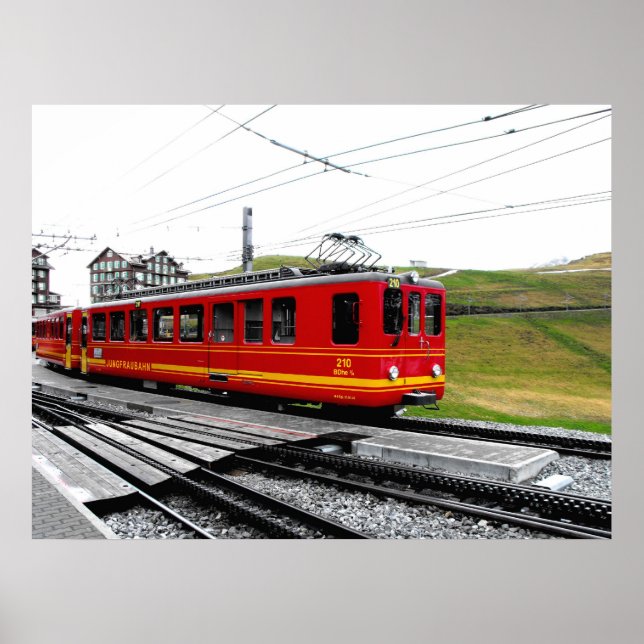 Póster Tren Jungfraubahn en Suiza (Frente)