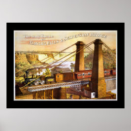 Póster Tren Locomotora Vapor Ferrocarril Steampunk Destin