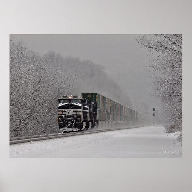 Póster Tren nevado (Frente)