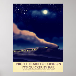 Póster Tren Nocturno A Londres.