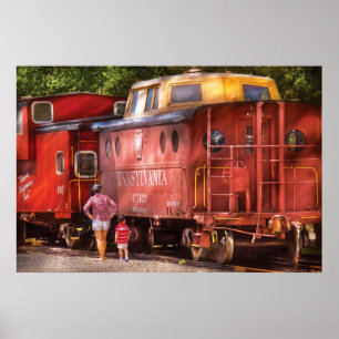 Póster Tren - Pennsylvania, Región Norte Furgón de cola, 