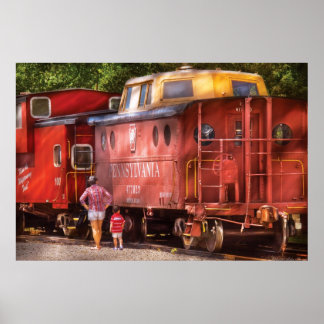 Póster Tren - Pennsylvania, Región Norte Furgón de cola, 
