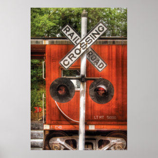 Póster Tren - RailRoad Crossing