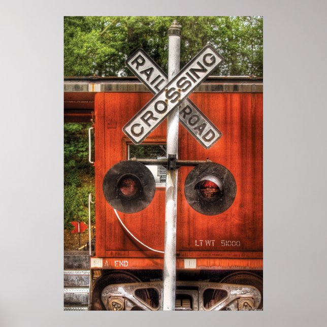 Póster Tren - RailRoad Crossing (Frente)