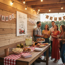 Póster Tren Rojo Reunión Familiar