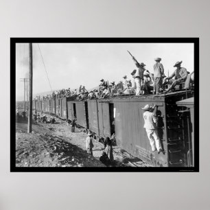 Póster Tren RR 1892 de luchadores indios yaqui