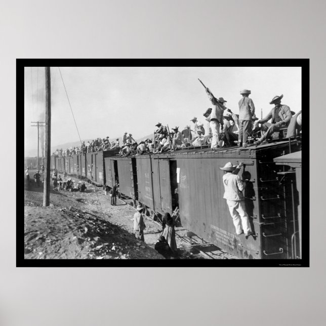Póster Tren RR 1892 de luchadores indios yaqui (Frente)