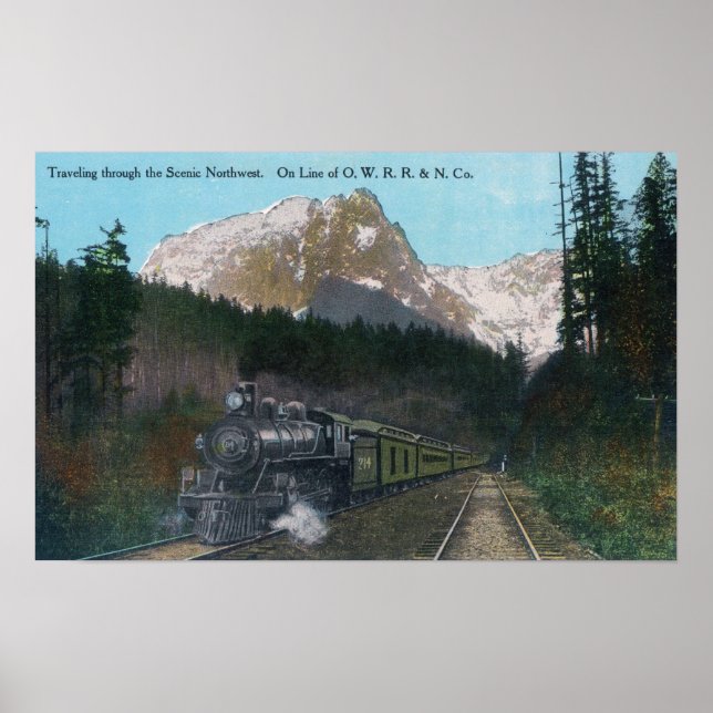 Póster Tren Viajando a través del noroeste (Frente)